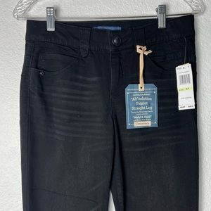 Democracy Ab Solutions Black High Rise Straight Leg Jean Petite